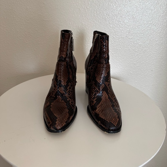 Zara heeled snakeskin ankle boots size 6 - Picture 3 of 5